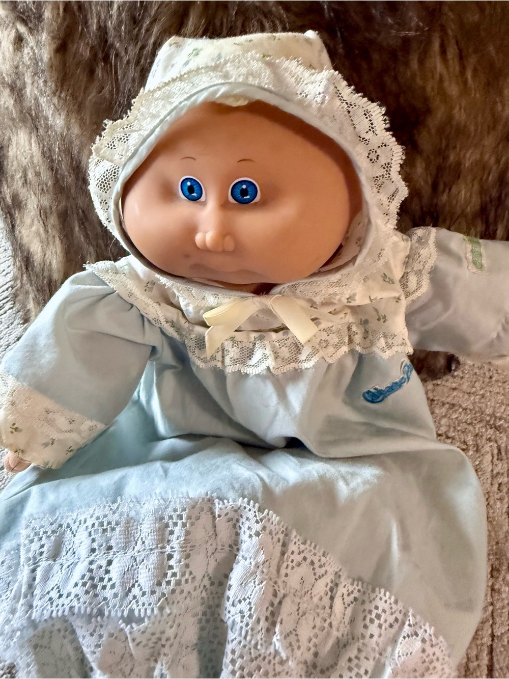 Cabbage Patch Kids Coleco 1980’s Preemie doll Baby Blue Baby Outfit